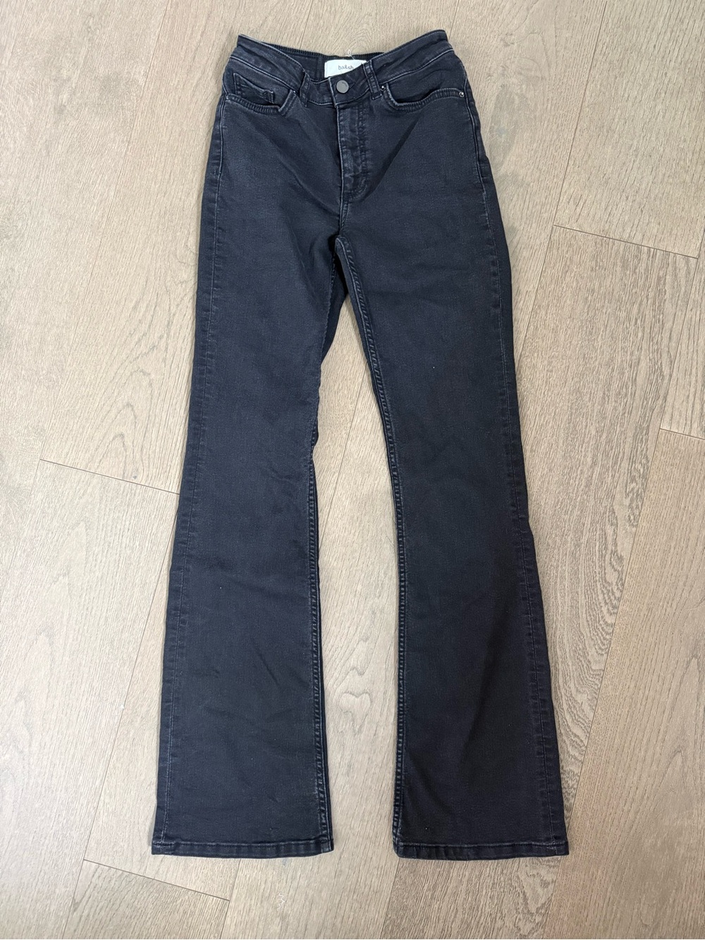 ba&sh Washed Black Flare Leg Denim Jeans Size 24